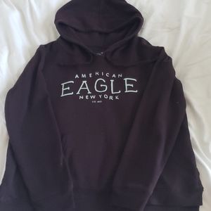 AMERICAN EAGLE dark brown hoodie sz med